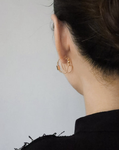 Dual Hoop Earrings - Gold