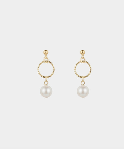 Pearl Dangle Earrings - Gold