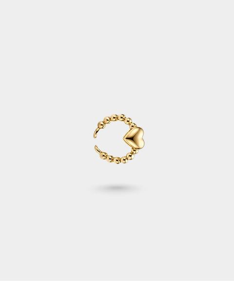 Golden Heart Ear Cuff