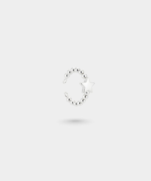 Silvery Star Ear Cuff