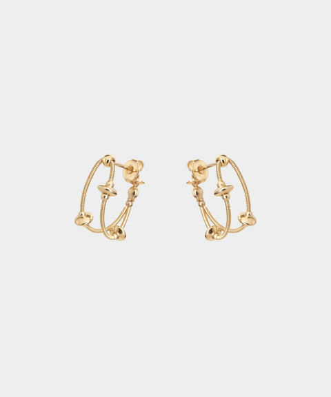 Orbital Dual Hoop Earrings - Gold