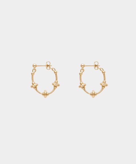Orbital Single Hoop Earrings - Gold