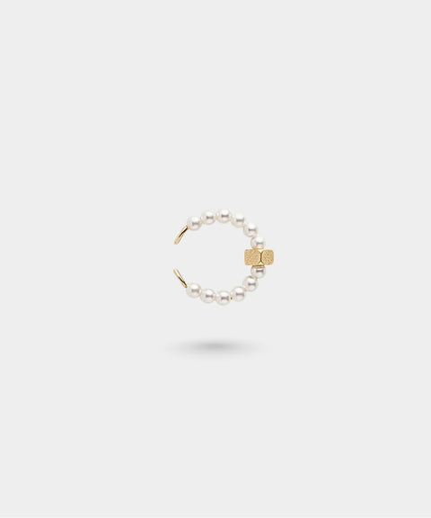 Golden Hexagon Pearl Ear Cuff