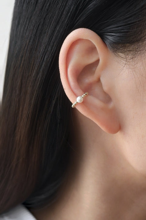 Golden Pearl Ear Cuff