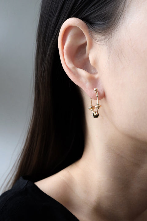Orbital Single Hoop Earrings - Gold