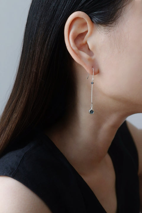 Sapphire Wire Earrings