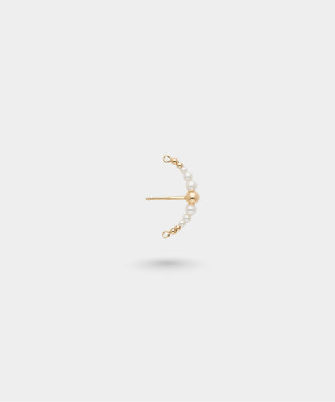 Golden Pearl Arc Earring
