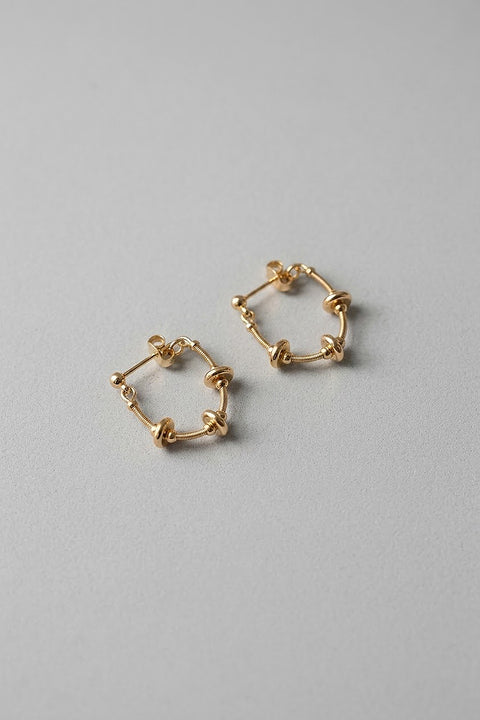 Orbital Single Hoop Earrings - Gold