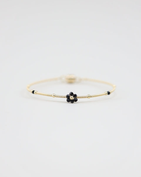 Single Black Daisy Bracelet