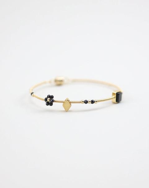Black Daisy Bracelet