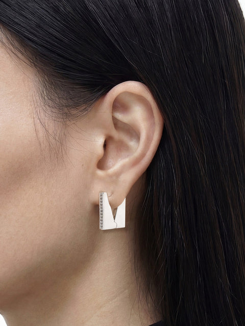V ZIRCONIA EARRINGS
