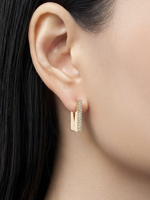 V ZIRCONIA EARRINGS