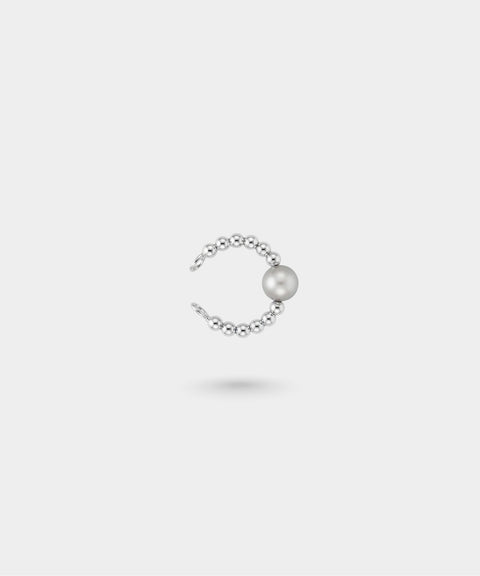 Silvery Grey Pearl Ear Cuff