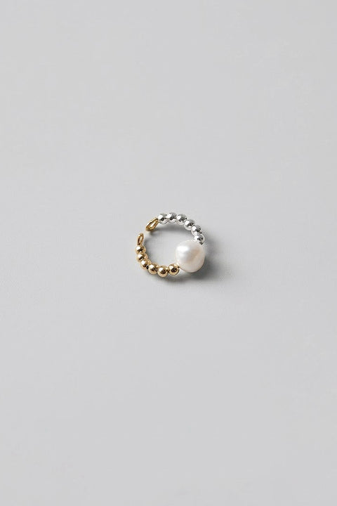 Double Tone Pearl Ear Cuff