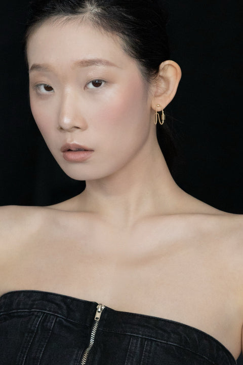 Dual Hoop Earrings - Gold