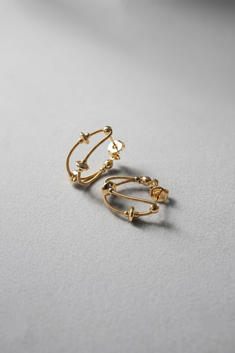 Orbital Dual Hoop Earrings - Gold