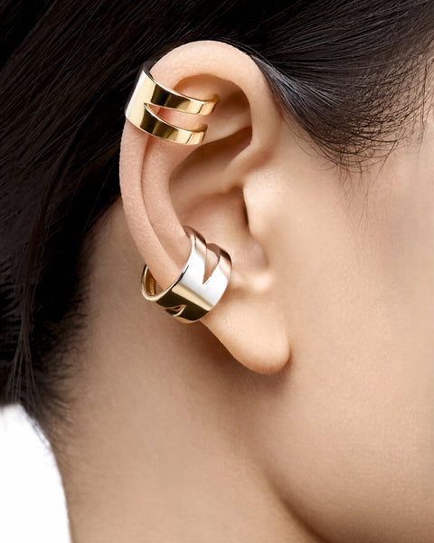 TWO-TONE ARC EAR CUFF - SLIM