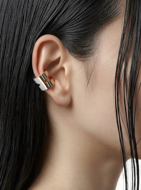 TWO-TONE ARC EAR CUFF - WIDE